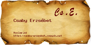 Csaby Erzsébet névjegykártya
