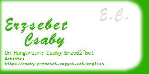 erzsebet csaby business card